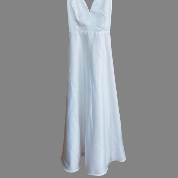 Lulu's Elegant White Midi Dress - Picture 9 of 14
